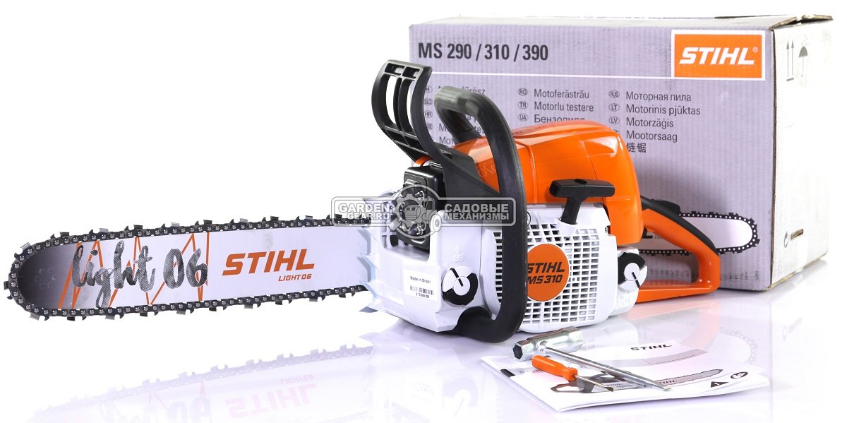 Бензопила Stihl MS 310 16&quot; (BRA, 59,0 куб.см., 3,2 кВт/4,4 л.с., 3/8&quot;, 1,6 мм., 60E, 5,9 кг.)