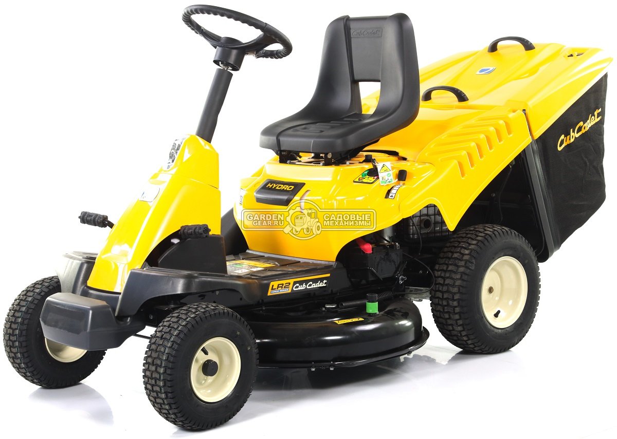 Садовый минирайдер Cub Cadet Minirider LR2 NR76 (USA, Cub Cadet, 420 куб.см., гидростатика, травосборник 200 л., ширина кошения 76 см, 172 кг)