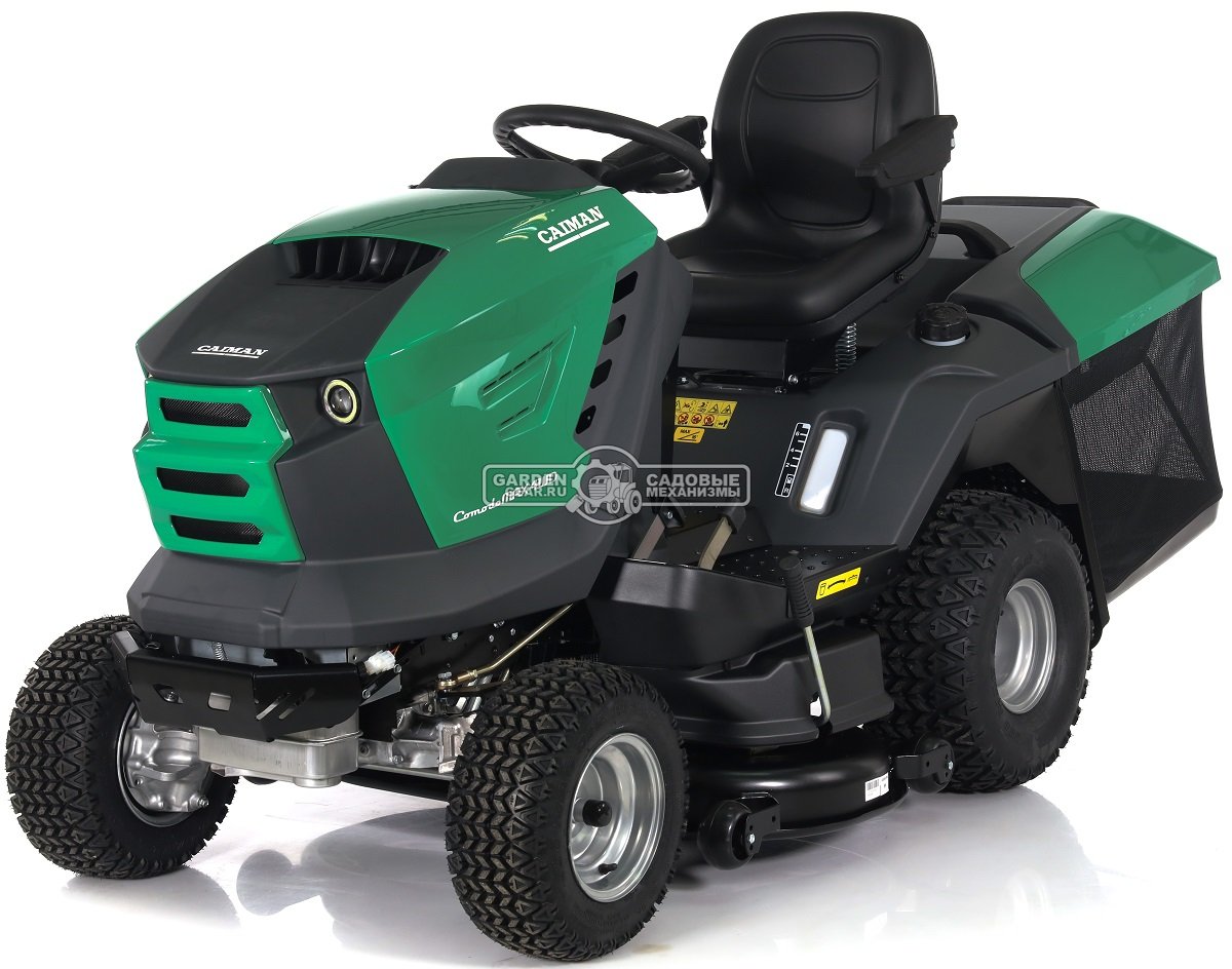 Садовый трактор Caiman Comodo Max 4WD 107D2C2 (CZE, Caiman V-Twin, 708 куб.см., гидростатика, дифференциал, 380 л, ширина кошения 102 см, 329 кг.)