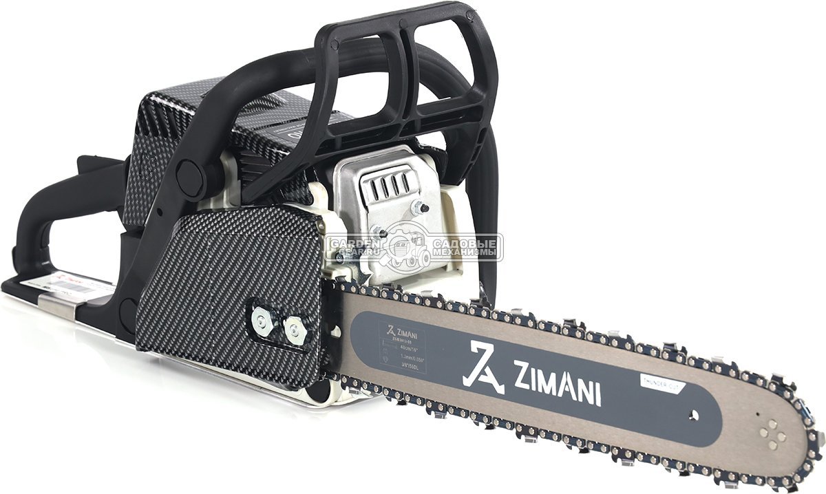 Бензопила ZimAni MS 180 Pro 16&quot; (PRC, 31.8 куб.см., 1.5 кВт/2.0 л.с., 3/8&quot;, 1.3 мм, 55E, корпус Carbon Fiber, Walbro Carburetor, 4.2 кг)