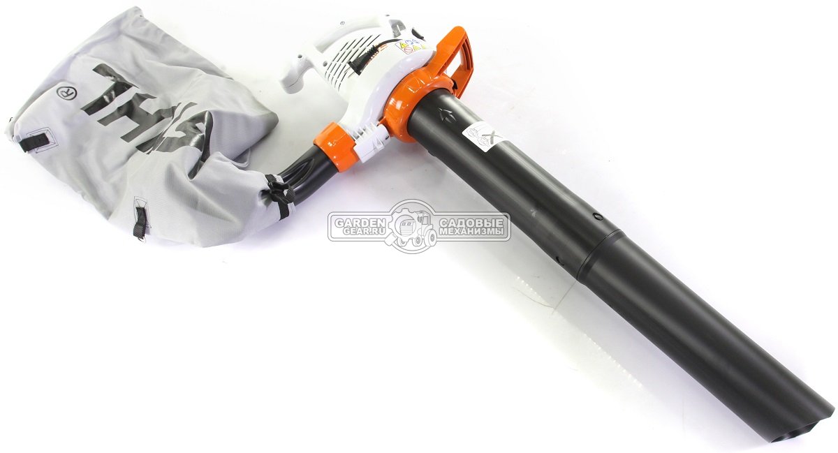 Садовый пылесос воздуходувка электрическая Stihl SHE 71 (AUT, 1100 Вт, макс. расход воздуха 670 м3/ч, скорость 66 м/с., очки, мешок, 4,1 кг.)