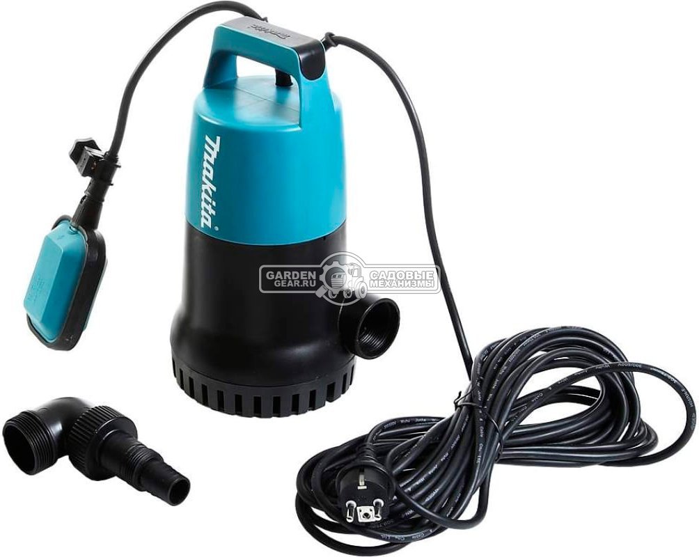 Дренажный насос для чистой воды Makita PF0300 (PRC, 300 Вт, 140 л\м, 7 м, 4.8 кг)