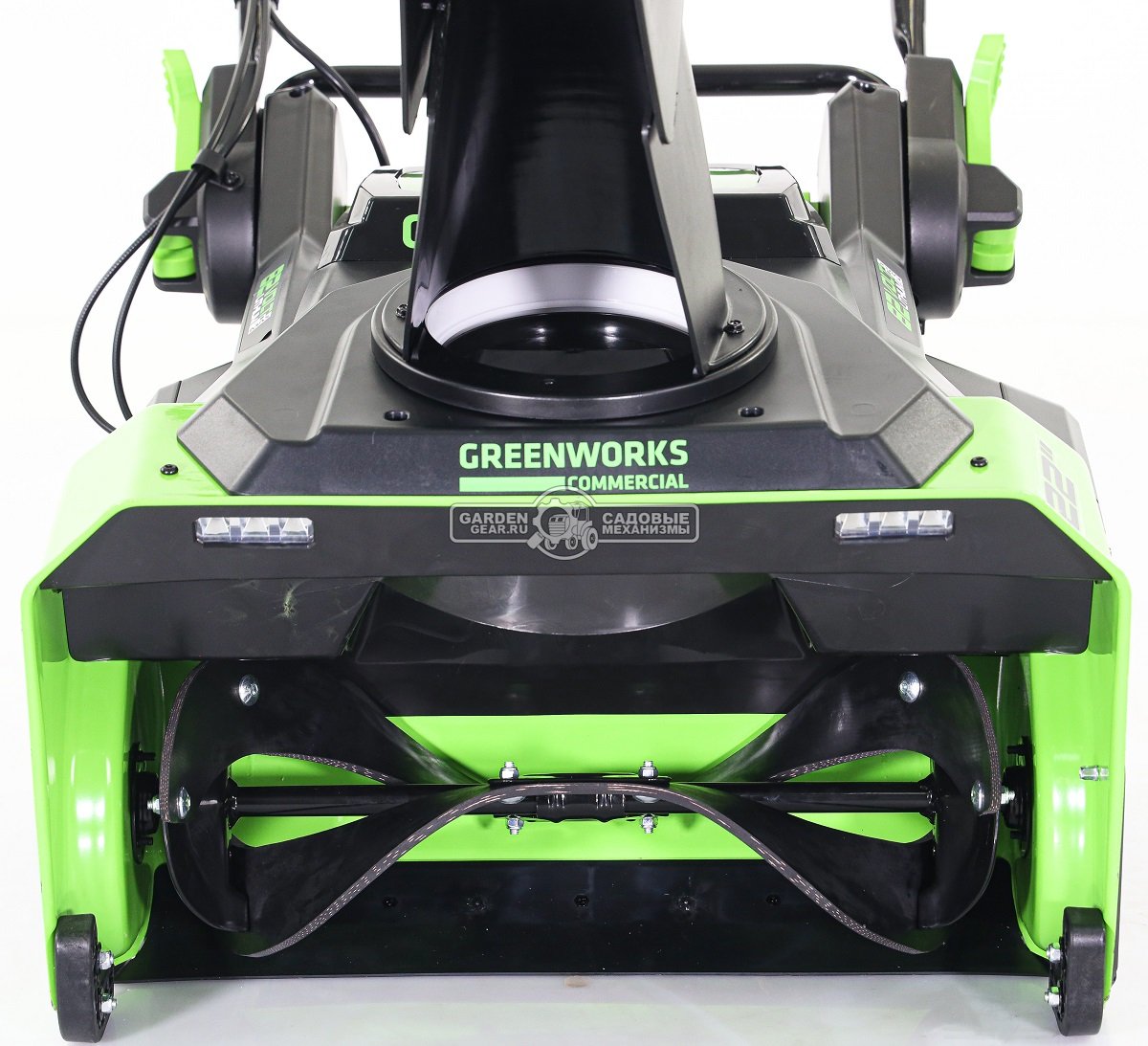 Снегоуборщик аккумуляторный GreenWorks GD82STK5 c АКБ 5 А/ч и ЗУ (PRC, BL 82В, 2 слота для АКБ, ширина 56 см, фара, 25 кг)