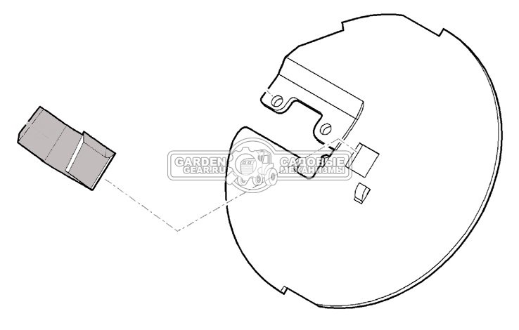 Нож-лопасть вертикальный Stihl / Viking для измельчителей GHE / GE 103 / GE 103.1 / GE 105 / GE 105.1