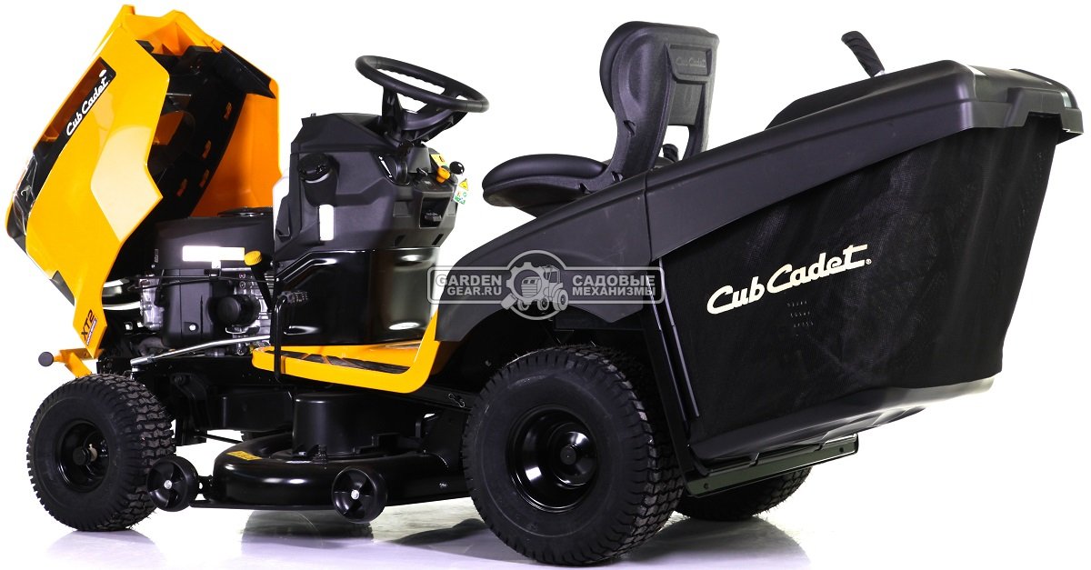 Садовый трактор Cub Cadet XT2 QR106 (USA, Kawasaki, V-Twin, 726 куб.см., гидростатика, травосборник 320 л., ширина кошения 106 см., 253 кг.)