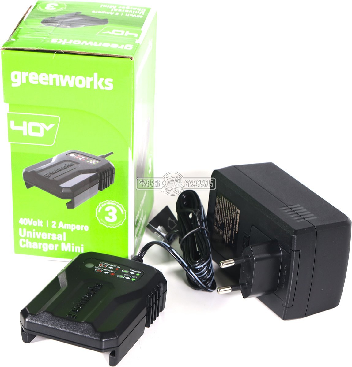 Зарядное устройство GreenWorks G40UCM2M для аккумуляторов 40В (2 A, слайдер)