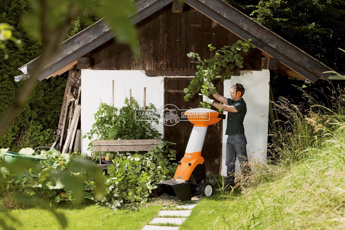 Садовый измельчитель веток электрический Stihl GHE 355.0 (AUT, 2500 Вт., ветки до 35 мм., реверс, 30 кг.)