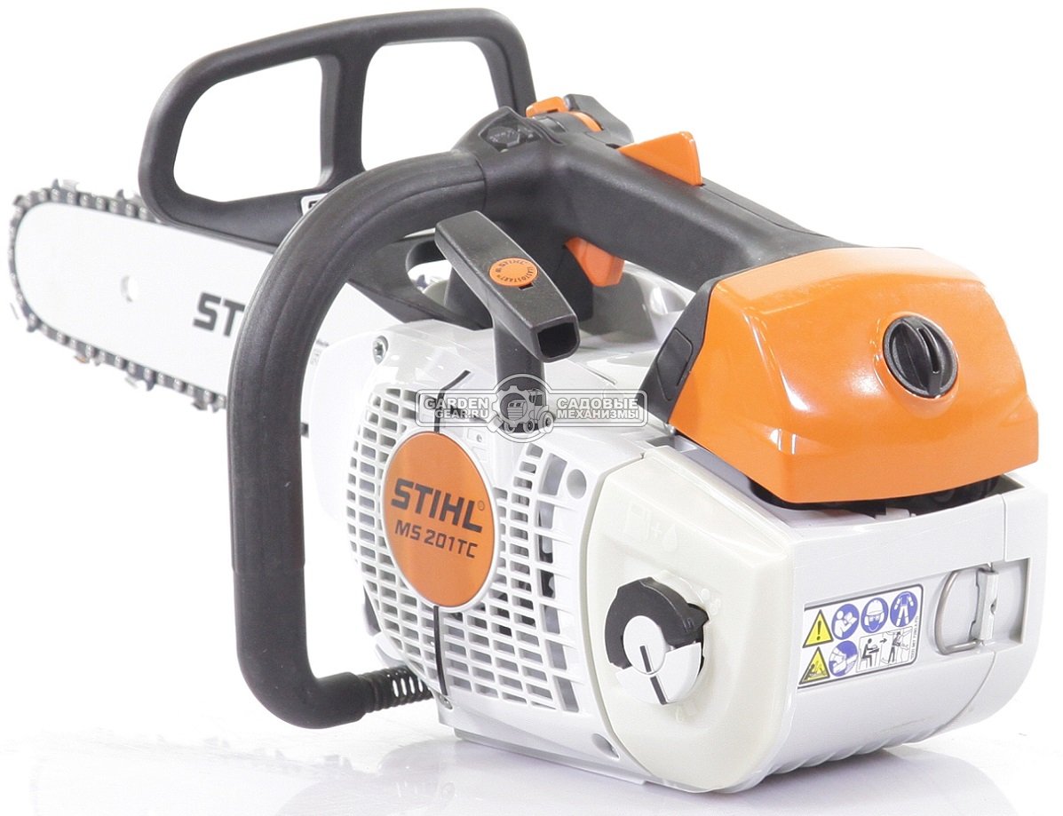 Бензопила сучкорез одноручная Stihl MS 201 TC-M 14&quot; (GER, 35,2 куб.см., 1,8 кВт/2,4 л.с, 2-MIX, M-Tronic, ElastoStart, 3/8&quot;, 1,3 мм., 50E, 3,7 кг.)