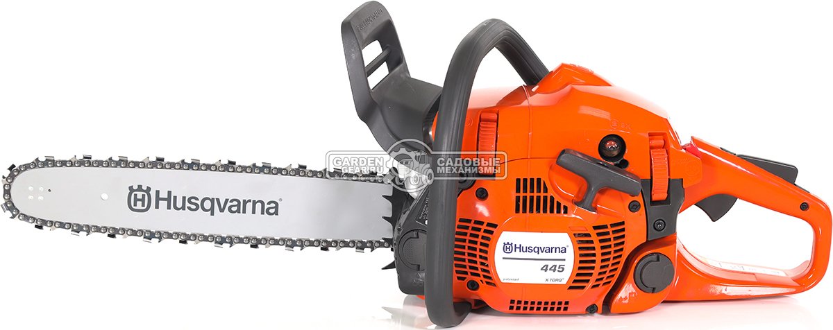 Бензопила Husqvarna 445e II 15&quot; (SWE, 45.7 куб.см., 2.1 кВт/2.8 л.с., Smart Start, X-Torq, 0.325-1.3-64E, 6.1 кг)