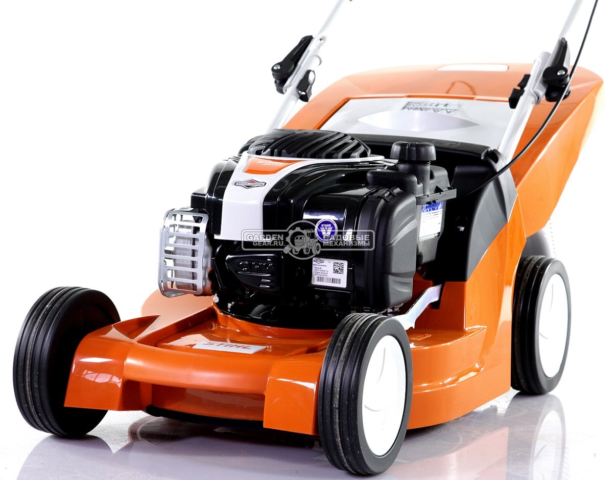 Газонокосилка бензиновая Stihl RM 443.0 (AUT, несамоходная, 41 см., B&S 550 EX OHV, 140 куб.см., пластик, 55 л., 23 кг.)