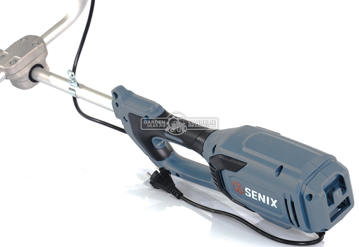 Электрокоса Senix BCUE12-M-EU (PRC, 1200 Вт, разъем, леска 2.4 мм + нож 4Т, Т рукоятка, ремень, 5.2 кг)