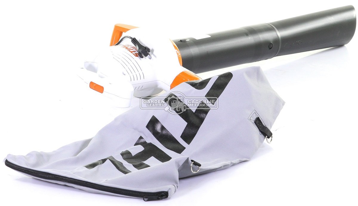 Садовый пылесос воздуходувка электрическая Stihl SHE 71 (AUT, 1100 Вт, макс. расход воздуха 670 м3/ч, скорость 66 м/с., очки, мешок, 4,1 кг.)