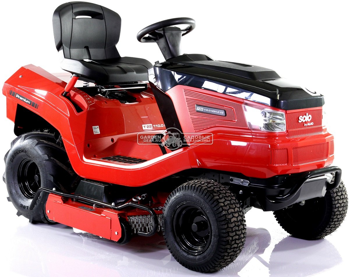 Садовый трактор для кошения высокой травы Solo by AL-KO T 22-110.0 HDH-A V2 Premium (AUT, 110 см, AL-KO Pro, 708 см3, задний выброс, 310 кг)