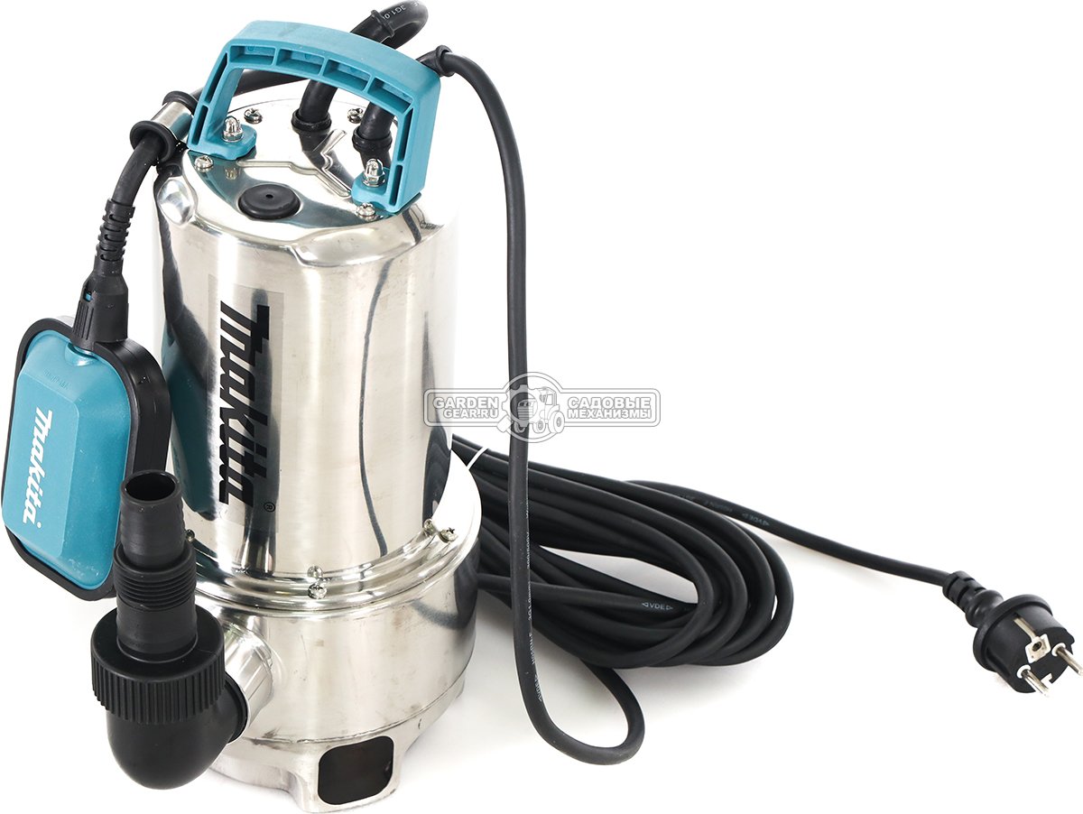 Дренажный насос для грязной воды Makita PF0610 (PRC, 550 Вт,180 л\м, 7 м, нержавеющая сталь, 6.12 кг) 