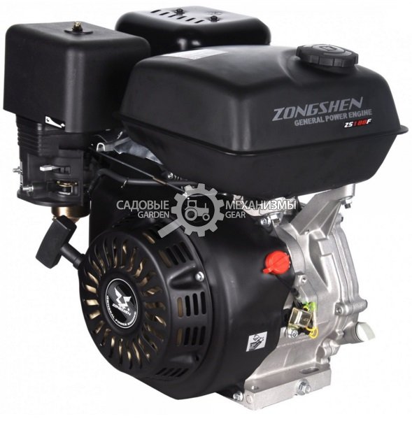 Бензиновый двигатель Zongshen ZS 190F (PRC, 14 л.с., 420 см3. диам. 25 мм шпонка, 33 кг)