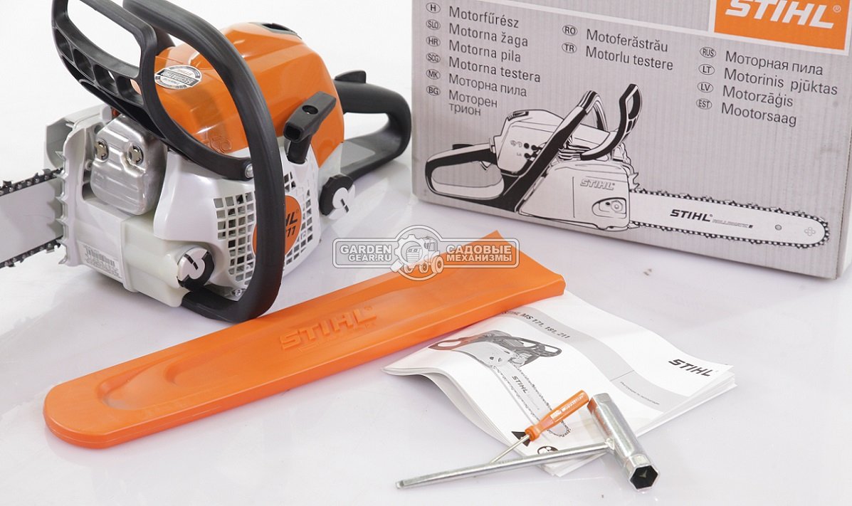 Бензопила Stihl MS 211 16&quot; (USA, 35,2 куб.см., 1,7 кВт/2,3 л.с., 2-MIX, 3/8&quot;, 1,3 мм., 55E, 4,3 кг.)