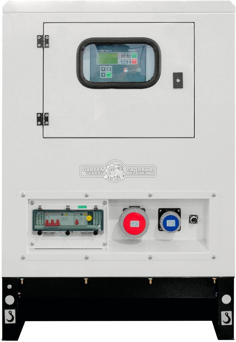 Дизельный генератор Daewoo DDW 14 SSE-3 3-х фазный, жидкостное охл., в шумозащитном кожухе (PRC, 794 см3, 19л.с, 10/11 кВт, колёса, ATS, 46 л, 520 кг)