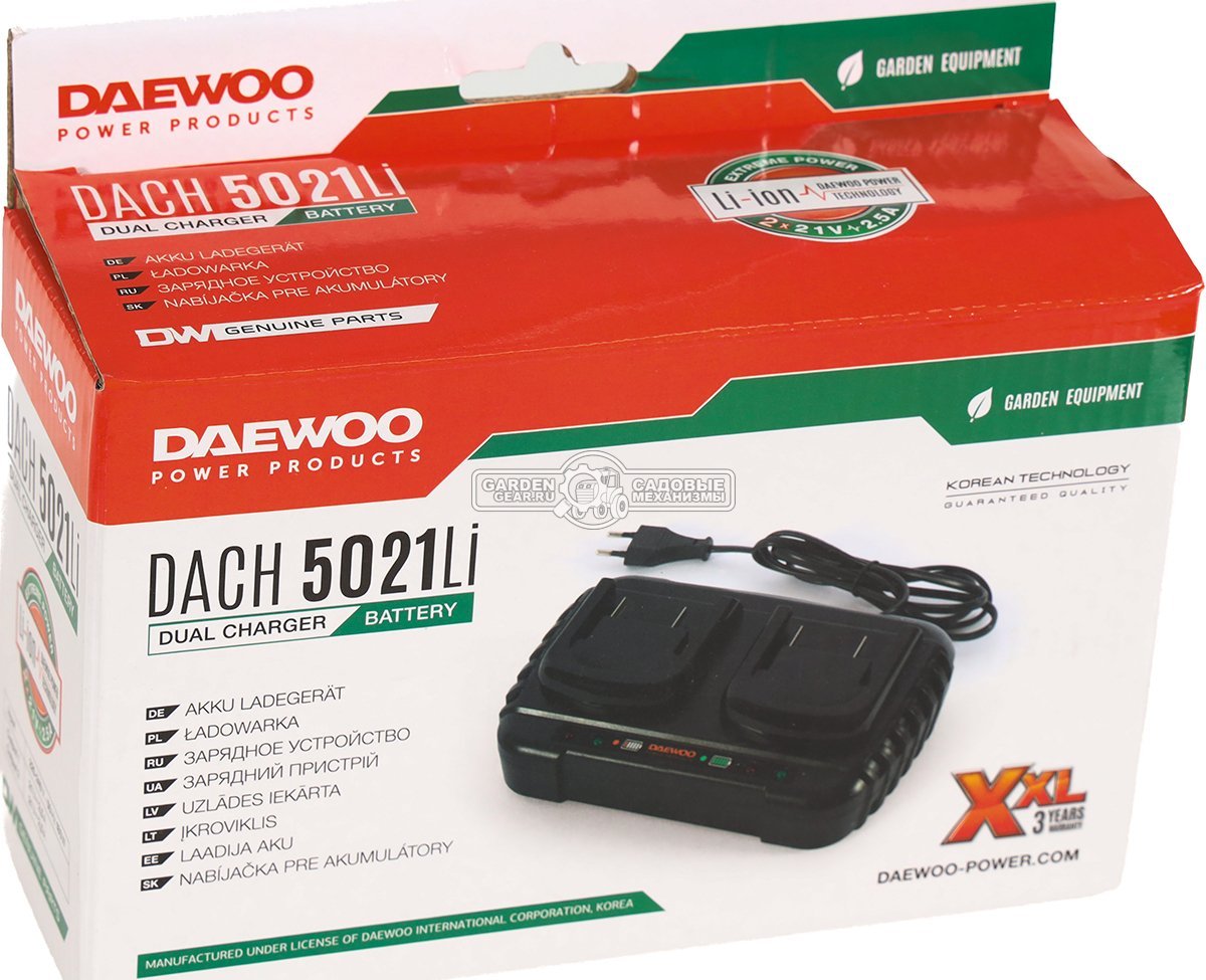 Зарядное устройство Daewoo DACH 5021Li (PRC, 2x2,5А, 21В, 0,6 кг)
