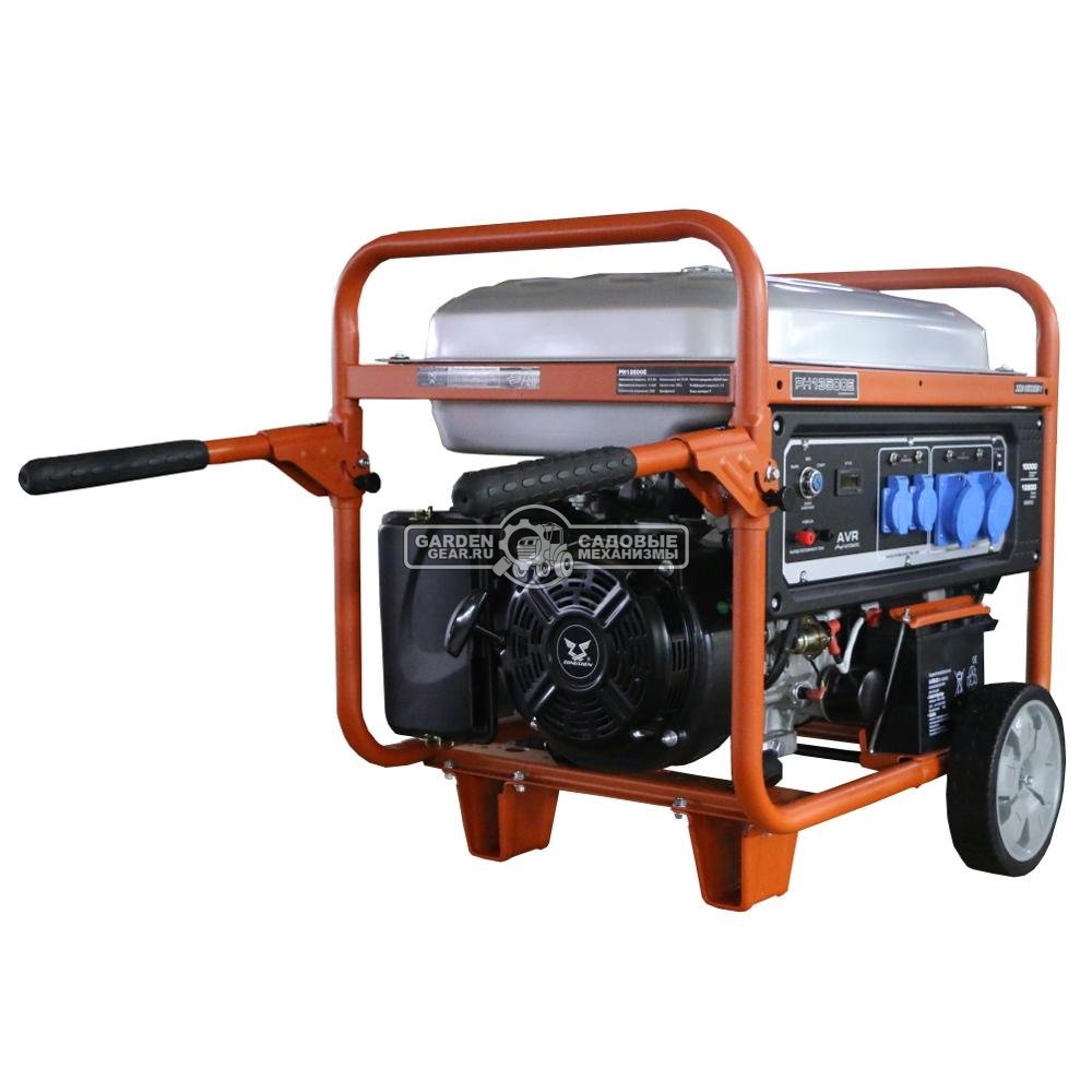 Бензиновый генератор Zongshen PB 15000 E (PRC, 750 см3, 12.0/13.0 кВт, 55 л, электростарт, колеса, 155 кг)