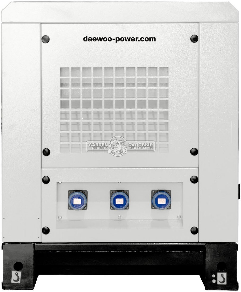 Дизельный генератор Daewoo DDW 22 SSE-3 3-х фазный, жидкостное охл., в шумозащитном кожухе (PRC,2500 см3, 28л.с, 16/18 кВт, колёса, ATS, 78 л, 786 кг)
