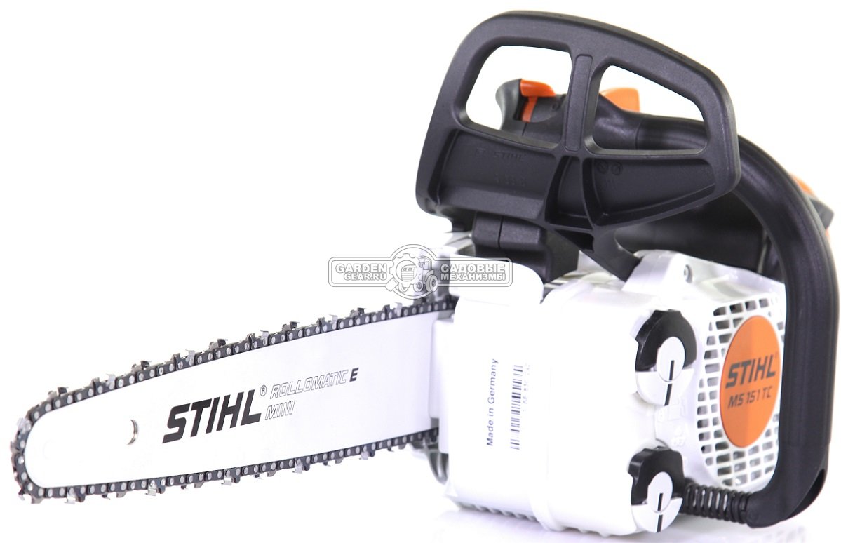 Бензопила сучкорез одноручная Stihl MS 151 TC-E 12&quot; (USA, 23,6 куб.см., 1,1 кВт/1,5 л.с, 2-MIX, Ergostart, 1/4&quot;, 1,1 мм., 64E, 2,6 кг.)