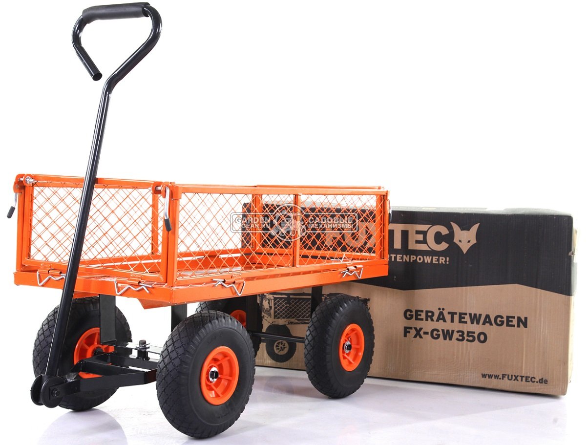Тележка садовая Fuxtec GW350 (4 колеса, кузов 90х51х56 см., грузоподъемность 350 кг, 16 кг.)