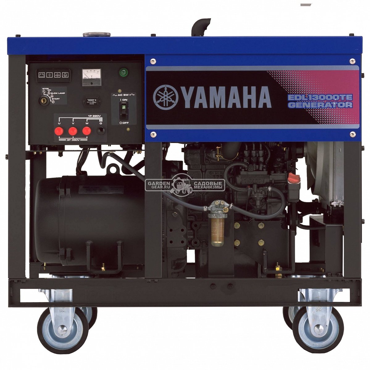 Дизельный генератор Yamaha EDL 13000 TE трехфазный (PRC, Kubota 263 см3, 10.0/11.0 кВт, эл/стартер, 32 л, 263 кг)