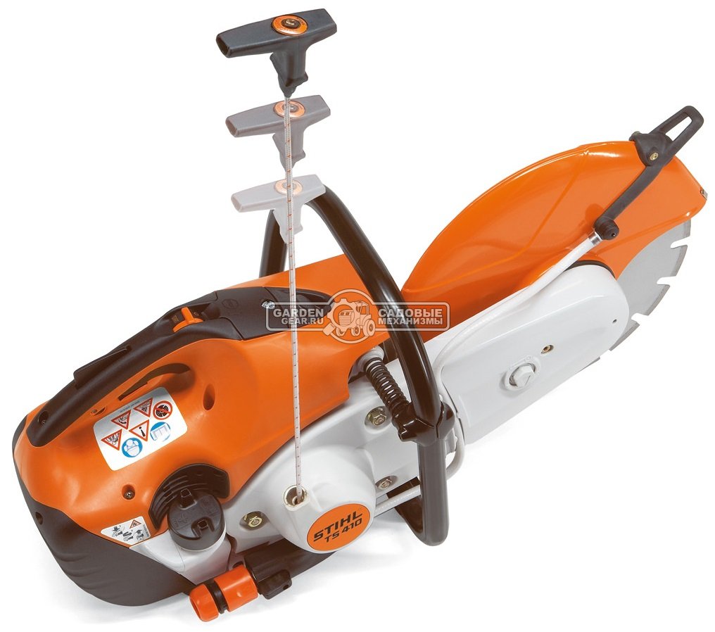 Бензорез Stihl TS 420 (GER, 66,7 куб.см., 3,2 кВт/4,4 л.с., диаметр круга 350 мм., глубина реза 125 мм., 9,6 кг.)