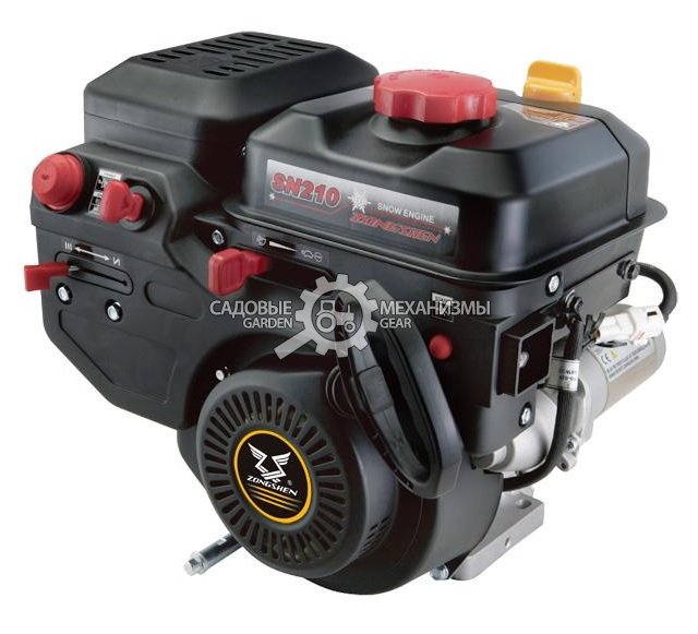 Бензиновый двигатель Zongshen SN420 Snow Serie (PRC, 15 л.с., 420 см3. диам. 25 мм шпонка, эл. старт., 35 кг)