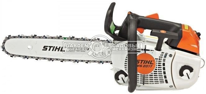 Бензопила сучкорез одноручная Stihl MS 201 T 12&quot; (GER, 35,2 куб.см., 1,8 кВт/2,4 л.с, 2-MIX, ElastoStart, 3/8&quot;, 1,3 мм., 44E, 3,7 кг.)