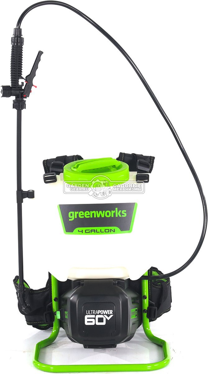 Опрыскиватель аккумуляторный GreenWorks GW-BPS60 без АКБ и ЗУ (PRC, 60В, ранцевый, 15 л, 1.9 л/мин, 5.0 кг)