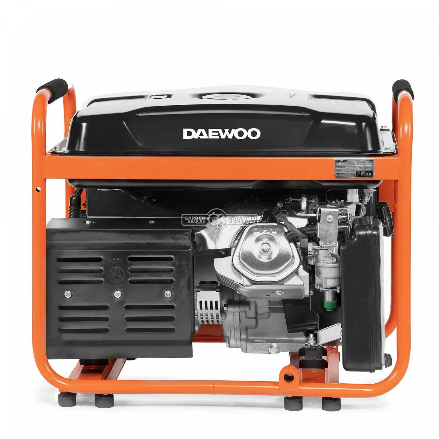 Бензиновый генератор Daewoo GDA 7500E-3 трехфазный (PRC, 420 см3, 6,0/6,5 кВт, электростартер, разъем ATS, 30 л, 81,7 кг.)