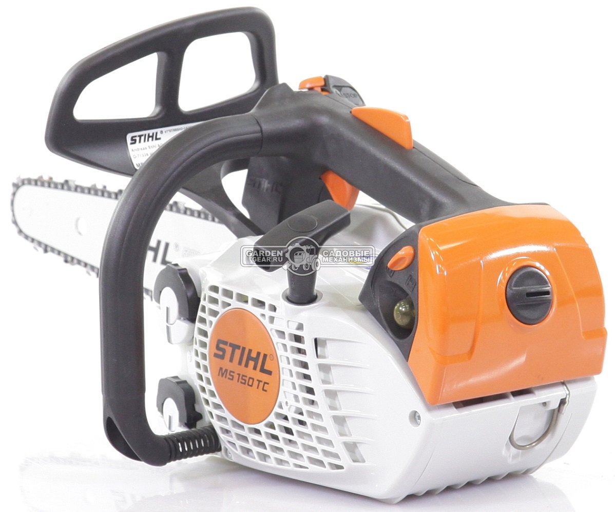 Бензопила сучкорез одноручная Stihl MS 150 TC-E 12&quot; (GER, 23,6 куб.см., 1,0 кВт/1,36 л.с, 2-MIX, Ergostart, 1/4&quot;, 1,1 мм., 64E, 2,6 кг.)