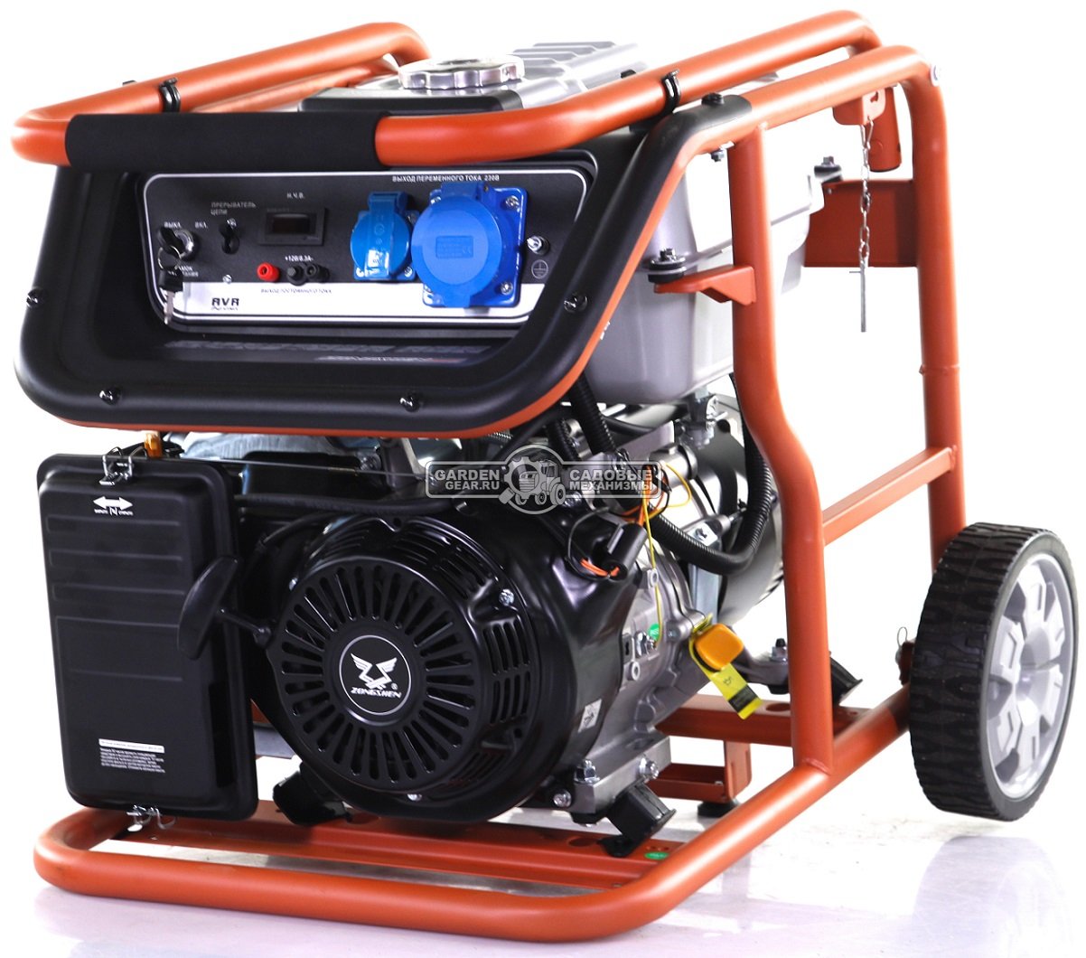 Бензиновый генератор Zongshen Premium KB 6000 (PRC, 420 см3, 5.0/5.5 кВт, 32 л, колеса, 79 кг)