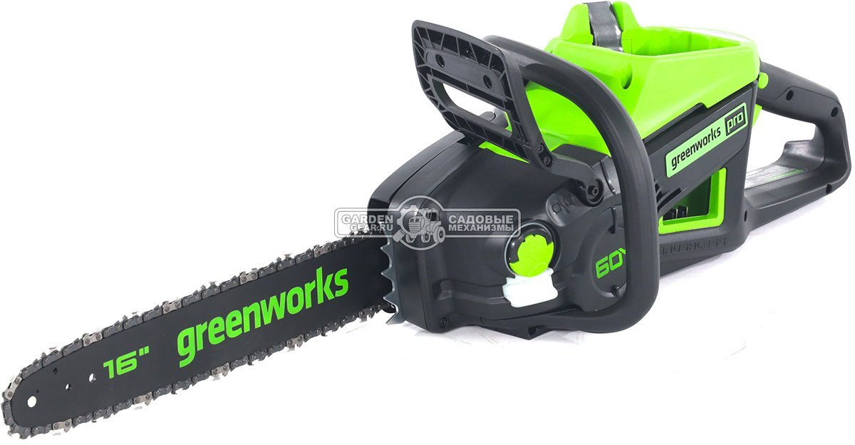 Пила аккумуляторная цепная GreenWorks GD60CS25 16&quot; без АКБ и ЗУ (PRC, BL 60В, 3/8&quot;-1.3-56E, 4.7 кг)