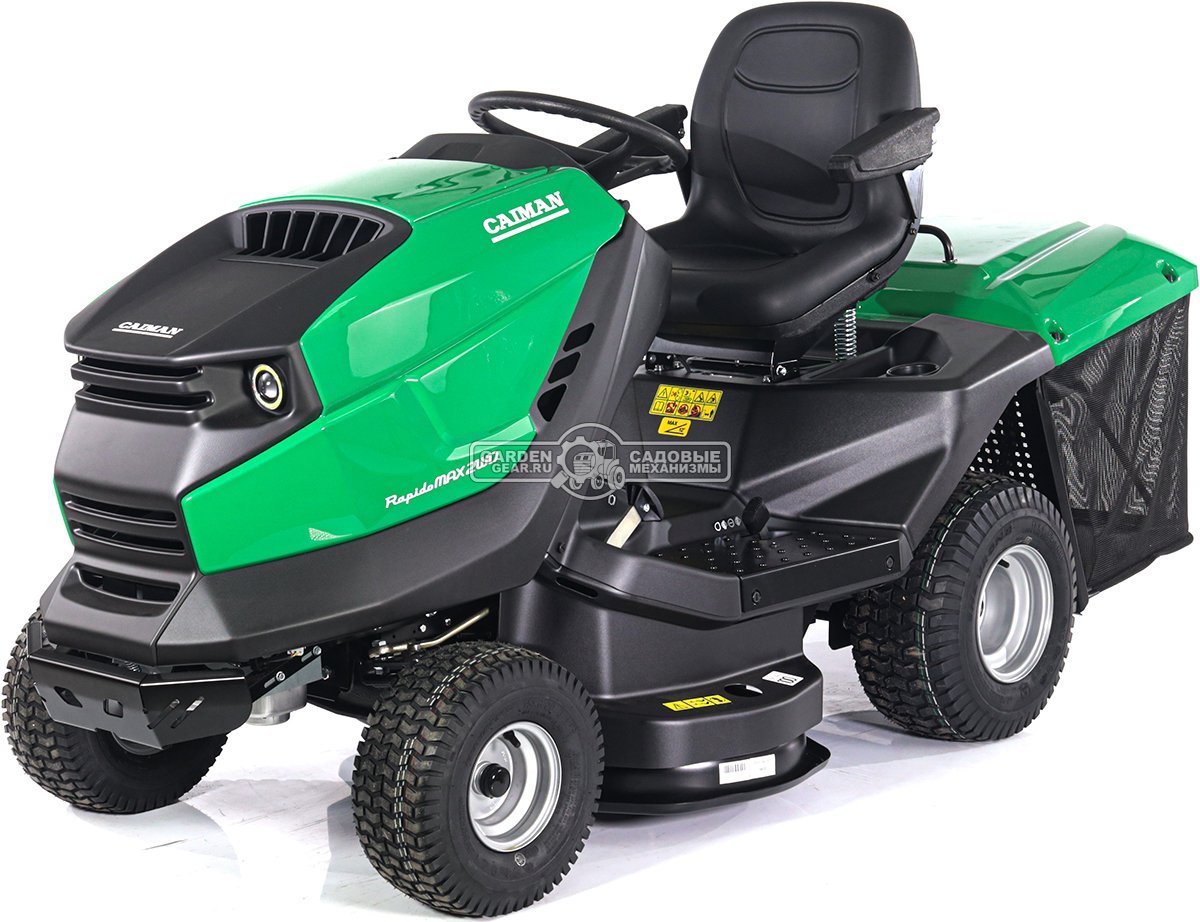 Садовый трактор Caiman Rapido Max 2WD 97D2K2 (CZE, Kawasaki FS600V, 603 куб.см., гидростатика, дифференциал, травосборник 300 л., 92 см., 232 кг.)v