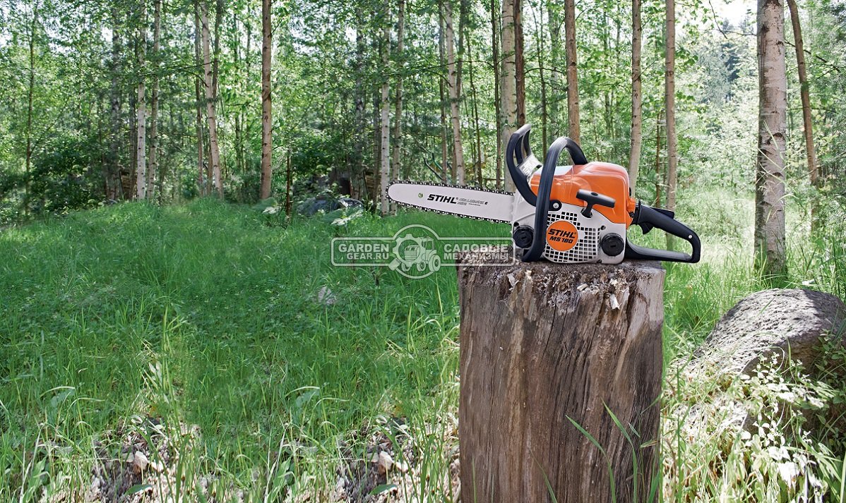 Бензопила Stihl MS 180 C-BE 14&quot; (PRC, 31,8 куб.см., 1,5 кВт/2,0 л.с., Ergostart, 3/8&quot;, 1,3 мм., 50E, 3,9 кг.)