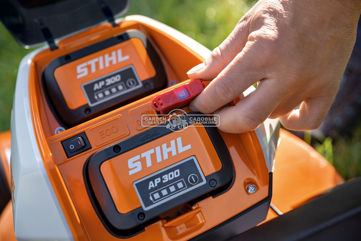 Газонокосилка аккумуляторная Stihl RMA 448.2 PV самоходная без АКБ и ЗУ (AUT, 36В Pro, 46 см., 55 л., пластик, монорукоятка, вариатор, 24 кг.)