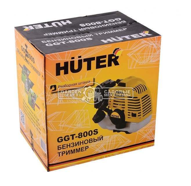 Бензокоса Huter GGT-1900T (PRC, 51.7 см3, 1.9 кВт/2.6 л.с., нож 3Т + леска 2.4 мм, Т рукоятка, неразъёмный вал, 7 кг)