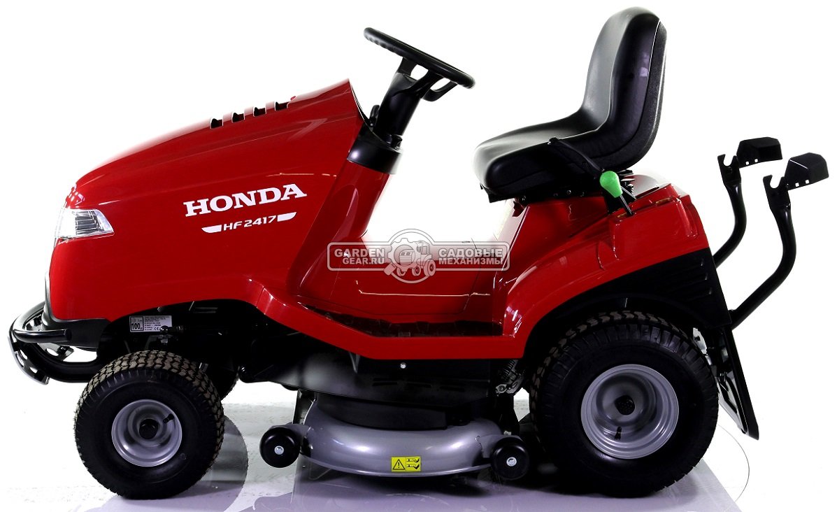 Садовый трактор Honda HF2417K4 HME (FRA, Honda GCV530 V-Twin, 530 куб.см., гидростатика, травосборник 300 л., ширина кошения 102 см., 239 кг.)