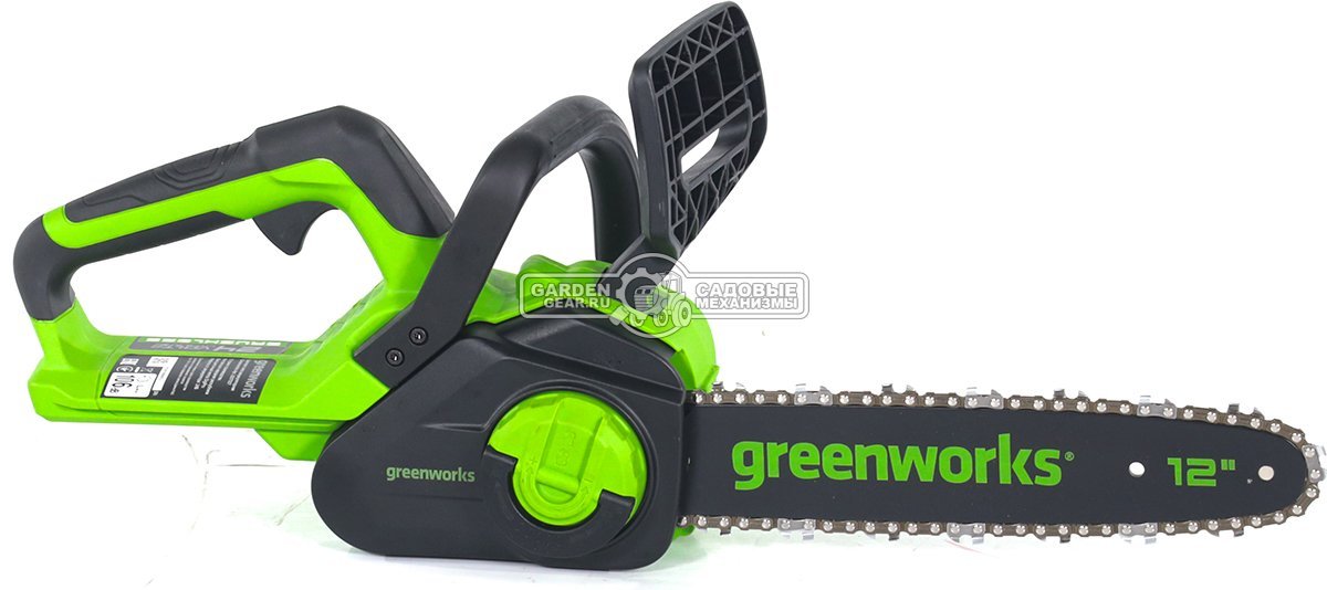 Пила аккумуляторная цепная GreenWorks GD24CS30 12&quot; без АКБ и ЗУ (PRC, BL 24В, 3/8&quot;-1.3-45E, 2.6 кг)