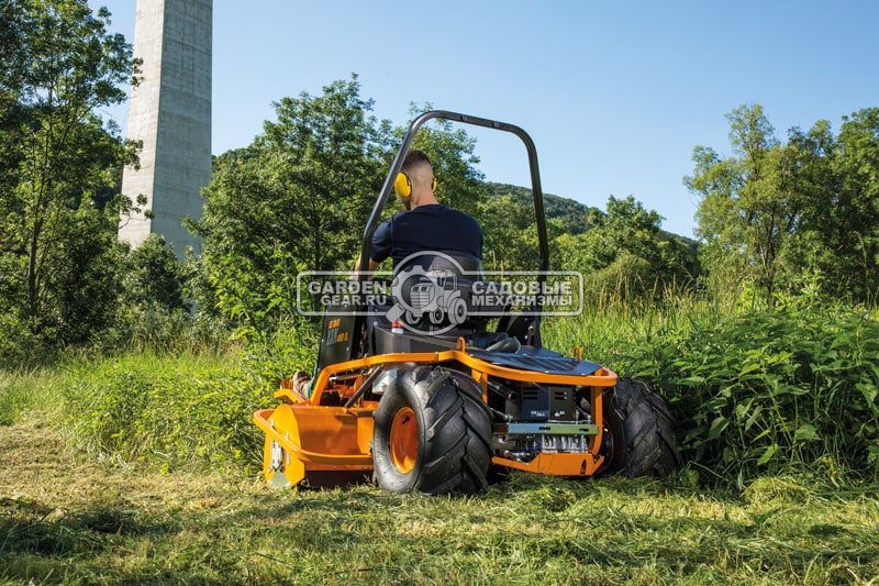Садовый трактор для высокой травы и работы на склонах AS-Motor 1040 Yak 4WD XL (GER, B&S Vanguard, 627 см3, 100 см, дифференц., барабан. дека, 335 кг)