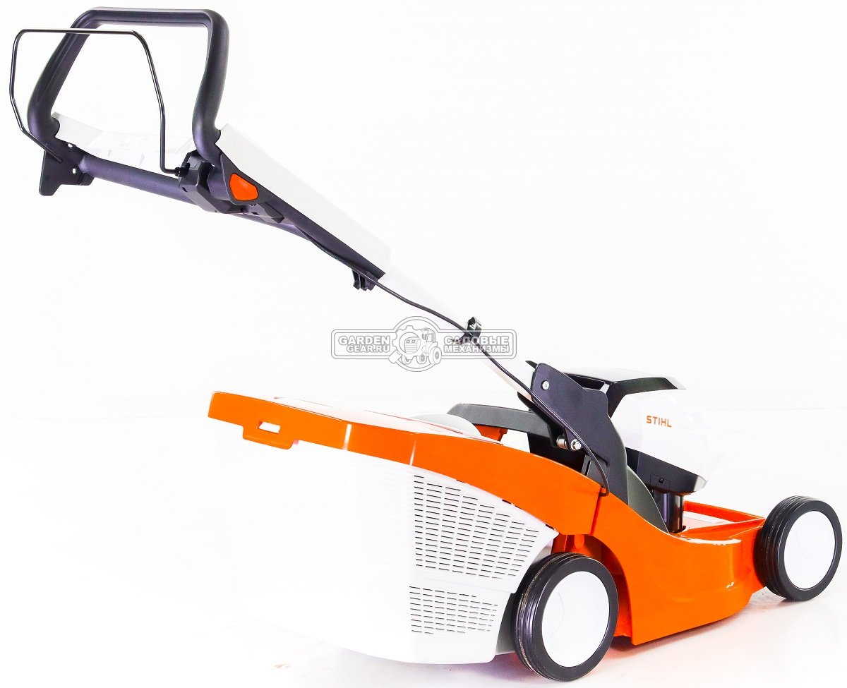 Газонокосилка аккумуляторная Stihl RMA 443.2 C SET с АКБ AP 200 и ЗУ AL 101 (AUT, 36В Pro, 41 см., несамоходная, трав. 55 л, монорукоятка, 22,5 кг.)