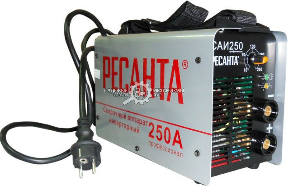 Сварочный аппарат инверторный Ресанта САИ 250 в кейсе (PRC, 140-260 В, 10-250 А, 6 мм, 5,2 кг)