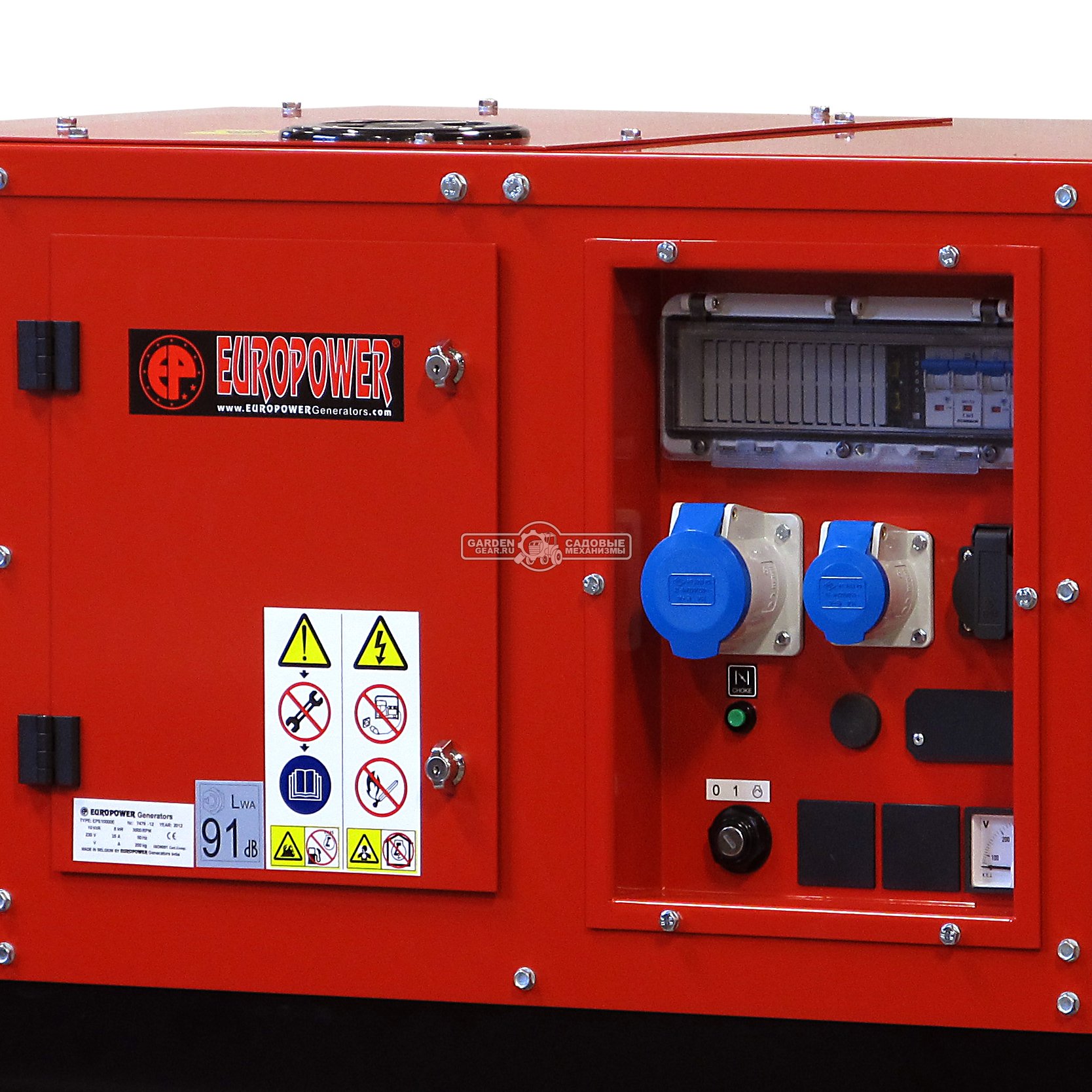 Бензиновый генератор Europower EPS 12000 E в шумозащитном кожухе с электростартом (BEL, Honda, 688 см3, 12.0/10.0 кВт, 20 л, 220 кг)
