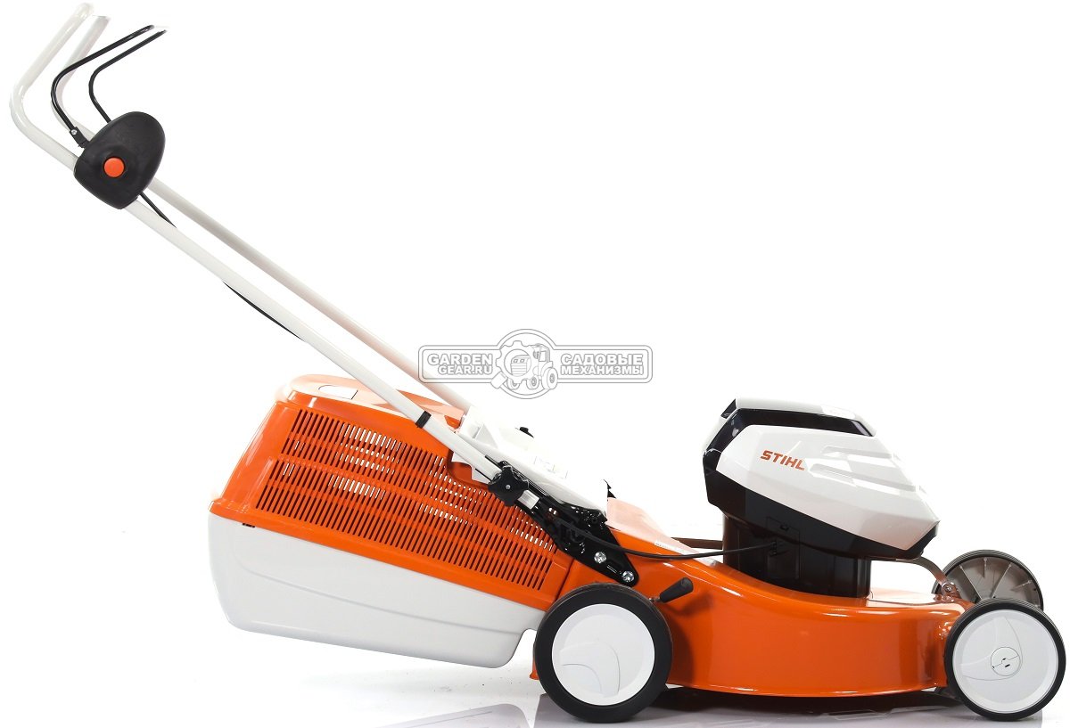 Газонокосилка аккумуляторная Stihl RMA 253.0 SET c AP300 и AL500 (AUT, 36В Pro, 51 см., несамоходная, сталь, травосборник 55 л., 22,5 кг.)