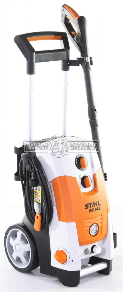 Мойка высокого давления Stihl RE 143 (PRC, 10-140/150 Бар, 540/610 л/ч, латунные клапана, шланг 9 м, 26.2 кг)