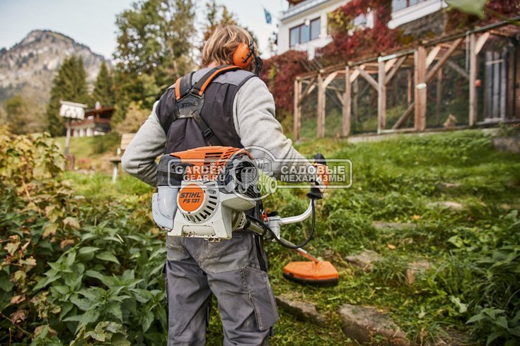 Бензокоса Stihl FS 131 (USA, 36,3 куб.см., 1,4 кВт/1,9 л.с., 4-MIX, нож DM 2F-230, DuroCut 20-2 леска XL 3 мм., 5,8 кг.)