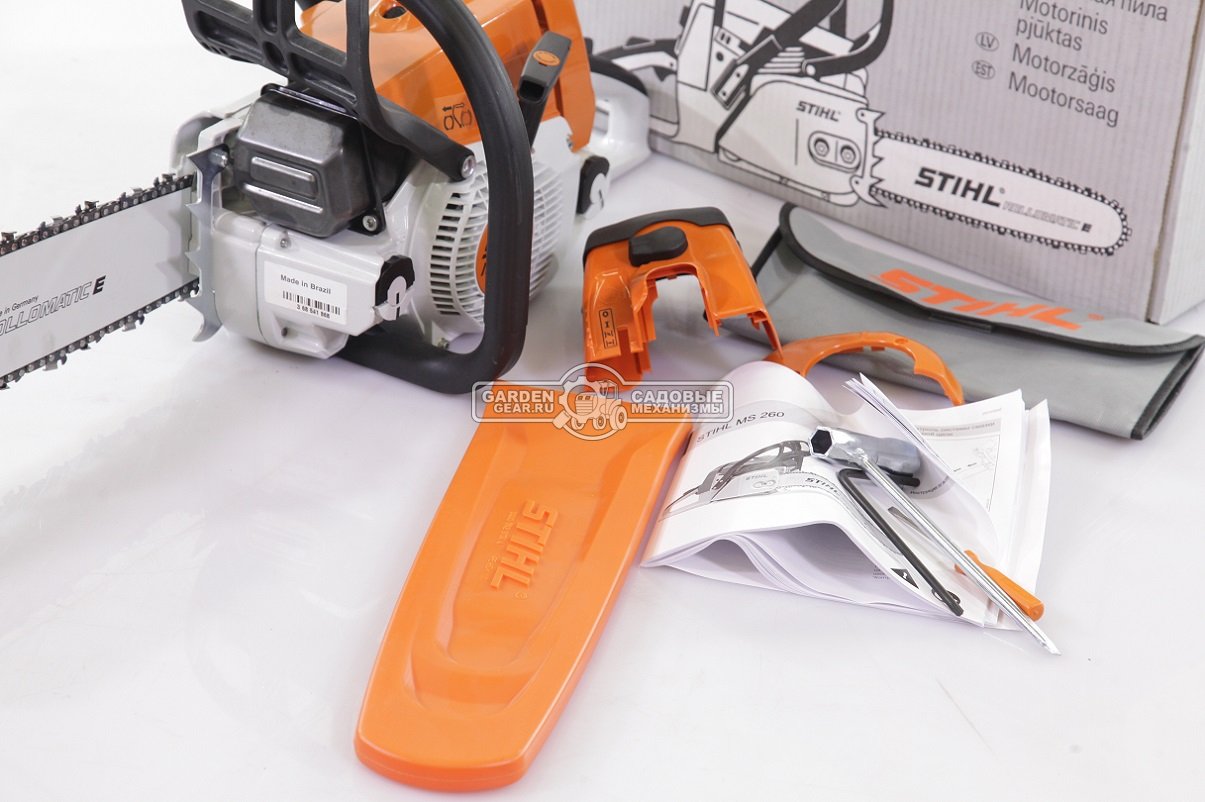 Бензопила Stihl MS 260 15&quot; (BRA, 50,2 куб.см., 2,6 кВт/3,5 л.с., ElastoStart, 0,325&quot;, 1,6 мм., 62E, 4,8 кг.)