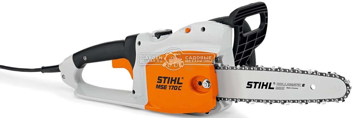 Электропила Stihl MSE 170 C-Q 14&quot; (GER, 1,7 кВт., рукоятка с мягким покрытием, 3/8&quot;, 1,3 мм., 50E, 4,2 кг.)